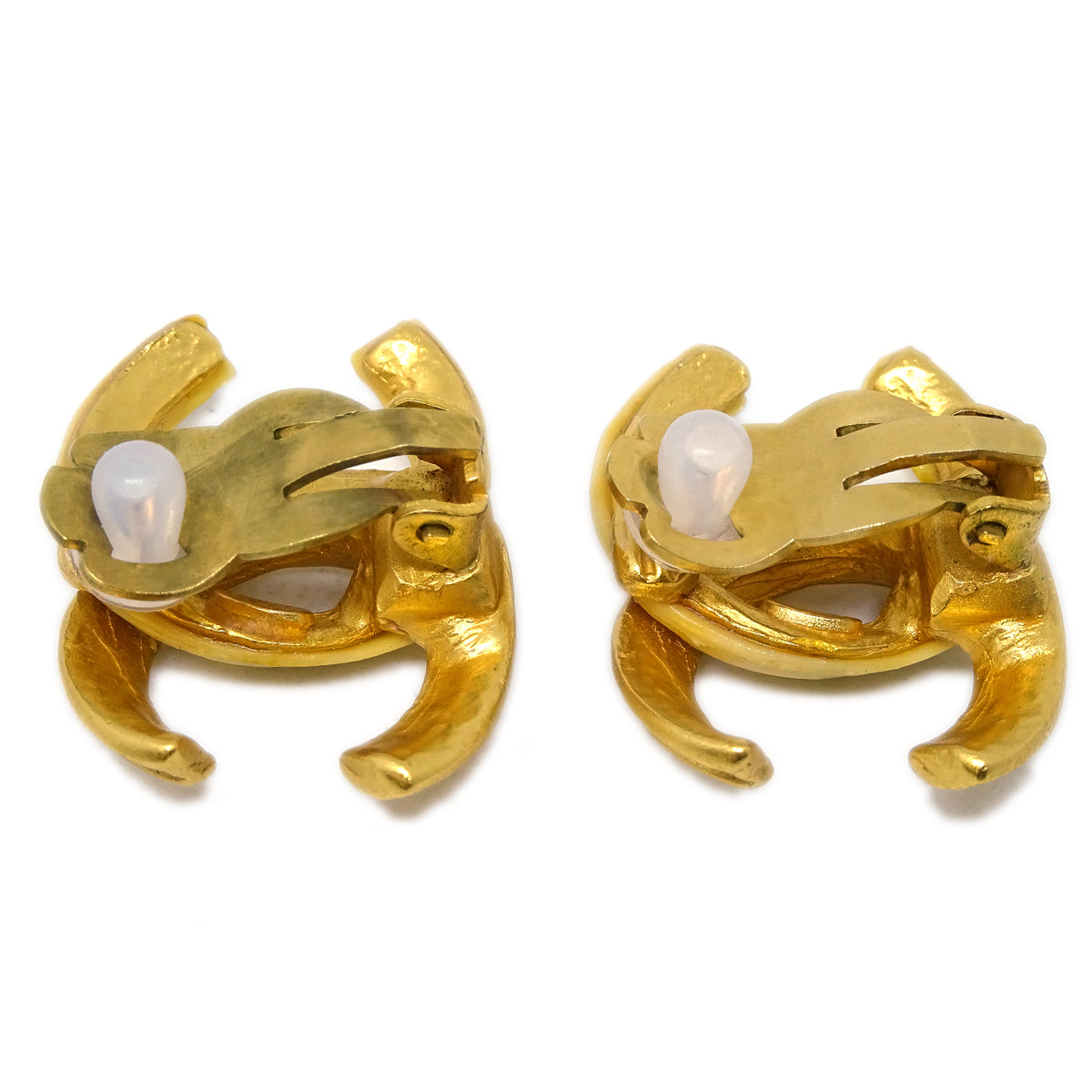 Luxury Chanel CC Earrings Clip-On Gold 00T