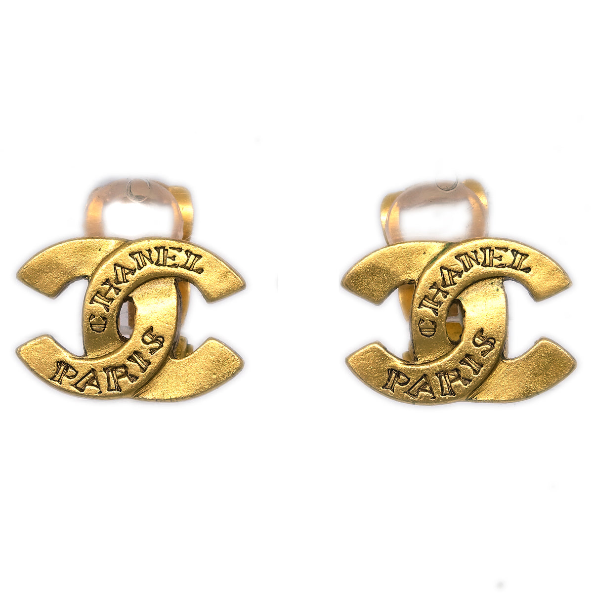 Luxury Chanel CC Earrings Clip-On Gold 99A