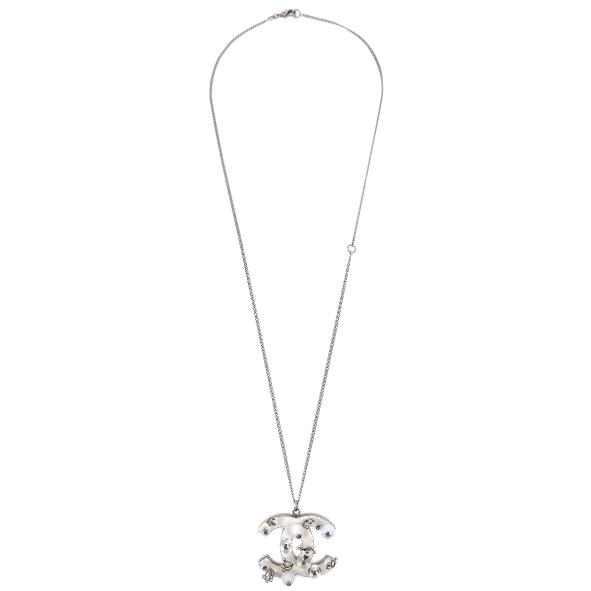 Luxury Chanel Chain Necklace Silver B10A