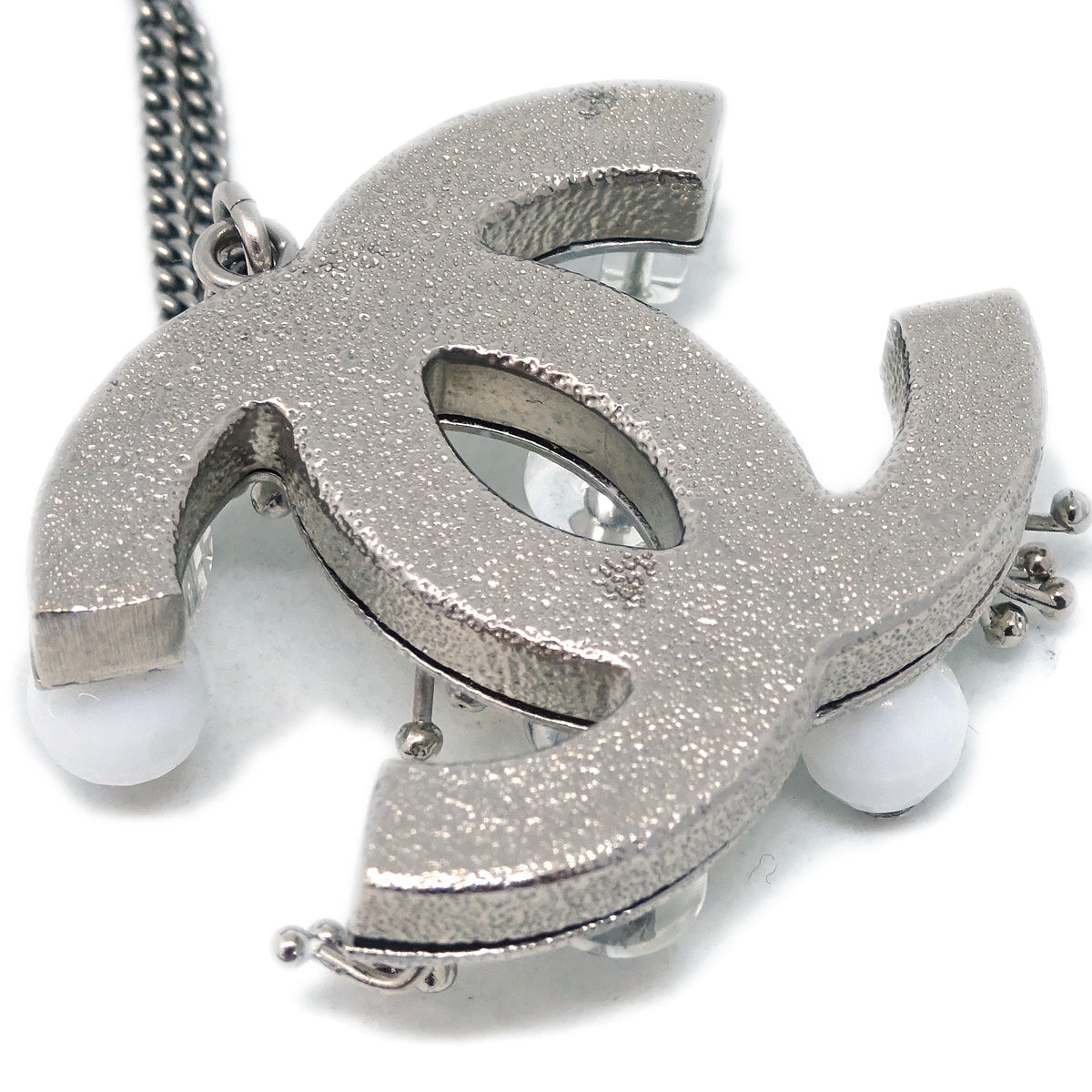 Luxury Chanel Chain Necklace Silver B10A