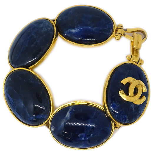 Luxury Chanel Stone Bracelet Blue 95A