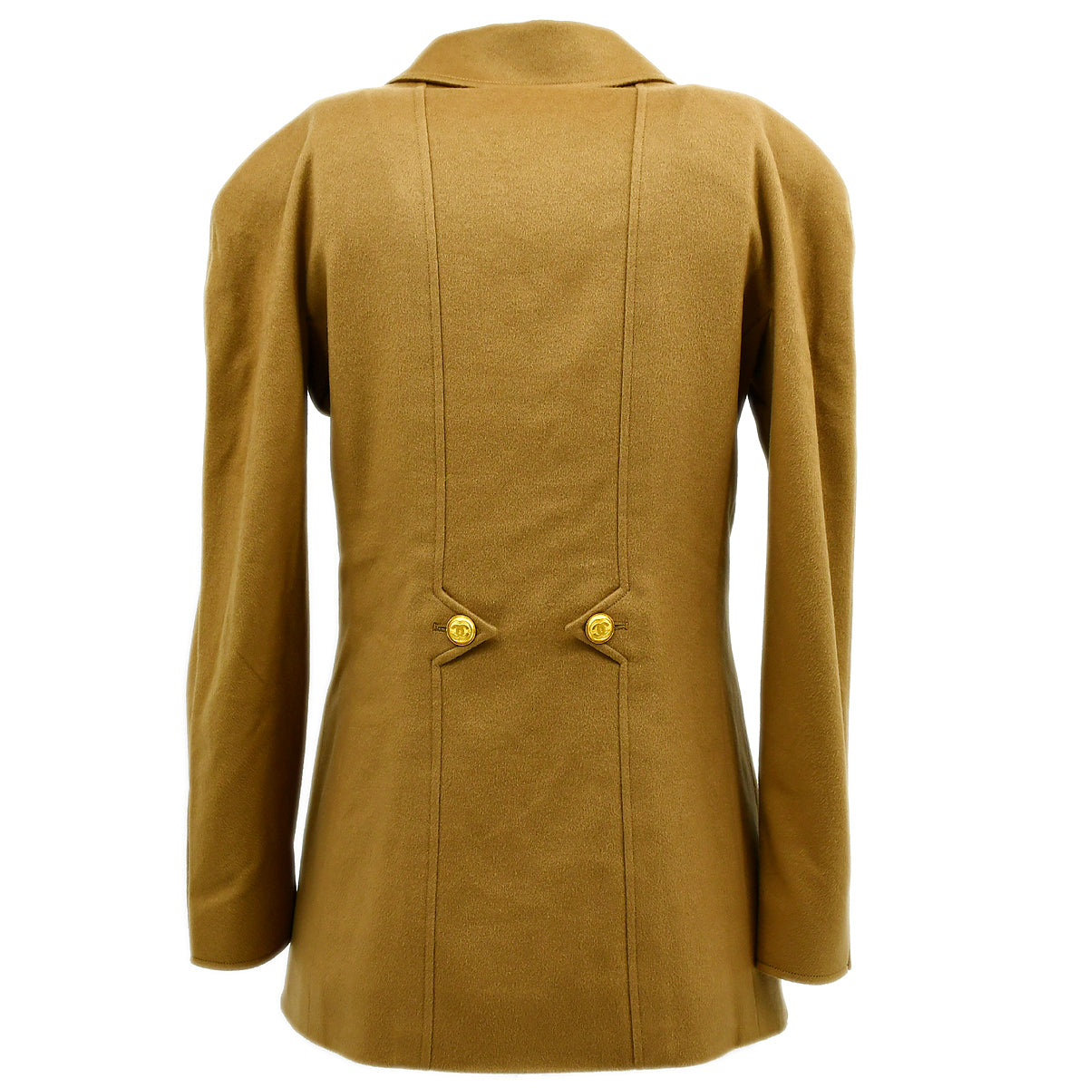 Luxury Chanel Double Breasted Jacket Beige 96A #40
