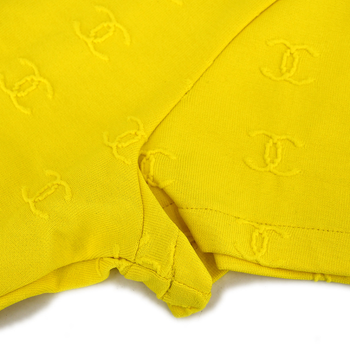 Luxury Chanel Cropped T-shirt Top Yellow 97P #40