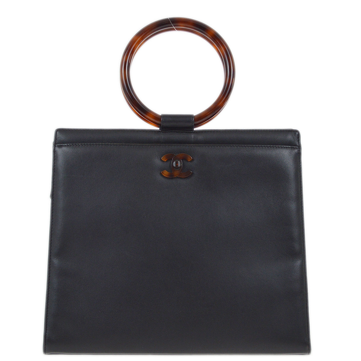 Luxury Chanel 1997-1999 Black Lambskin Handbag
