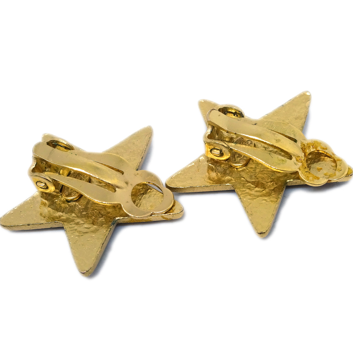 Luxury Chanel Star Earrings Clip-On Black 03A