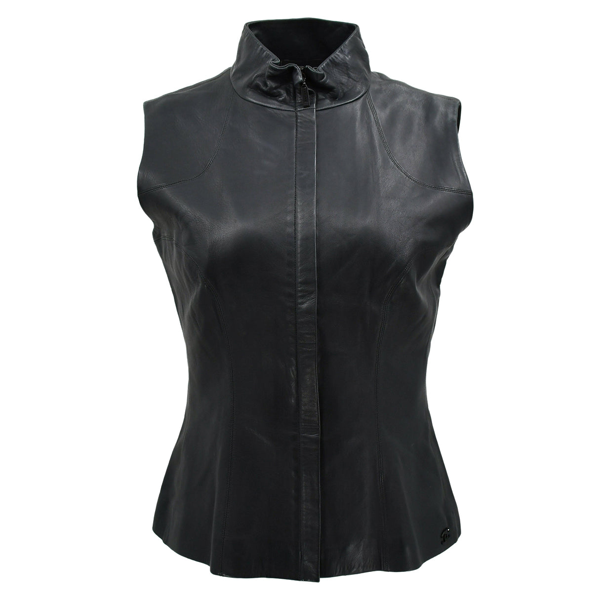 Luxury Chanel Sleeveless Vest Jacket Charcoal Gray #38 02A