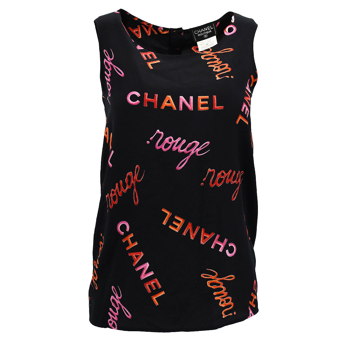 Luxury Chanel Sleeveless Tank Top Black 96P #34