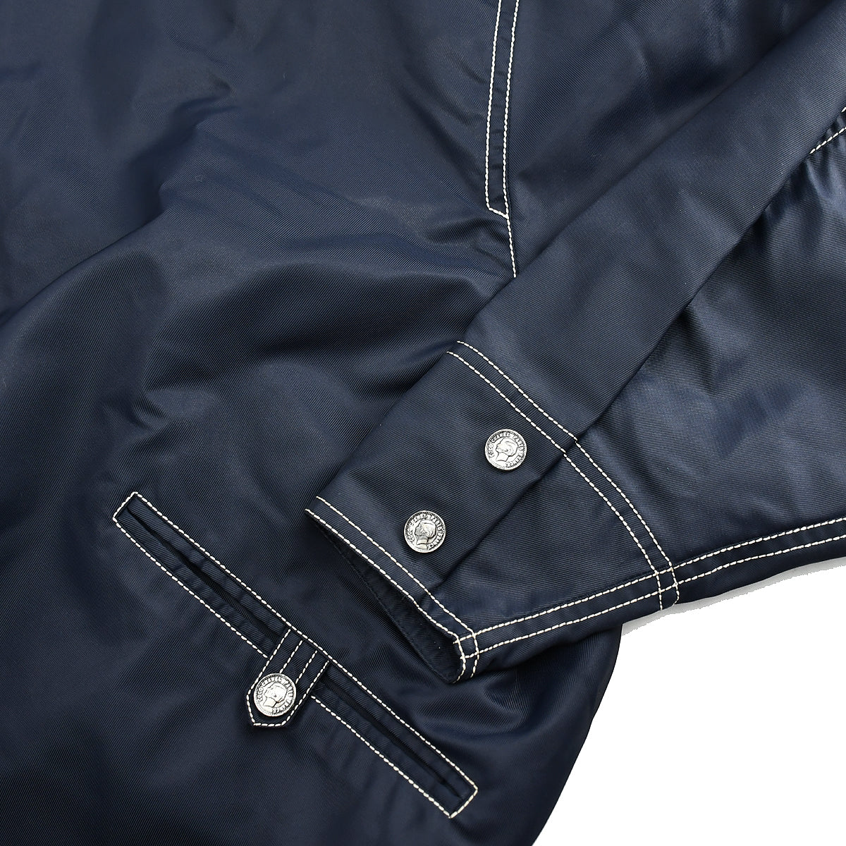 Luxury Chanel Zip Up Hooded Jacket Navy 1995