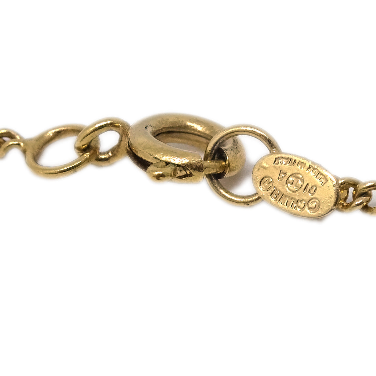 Luxury Chanel Pink CC Pendant Necklace 01A
