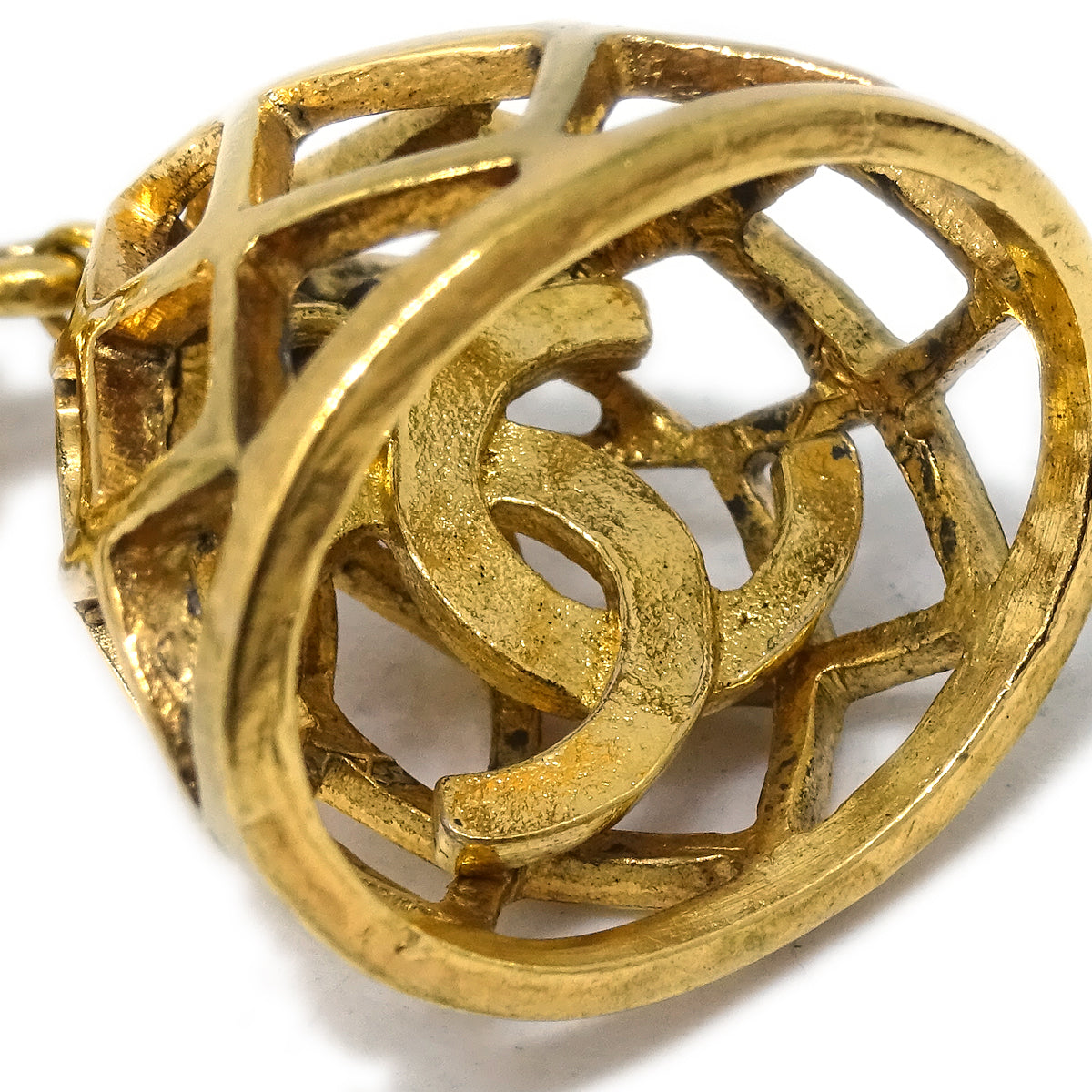 Luxury Chanel Gold Bell Dangle Earrings Clip-On