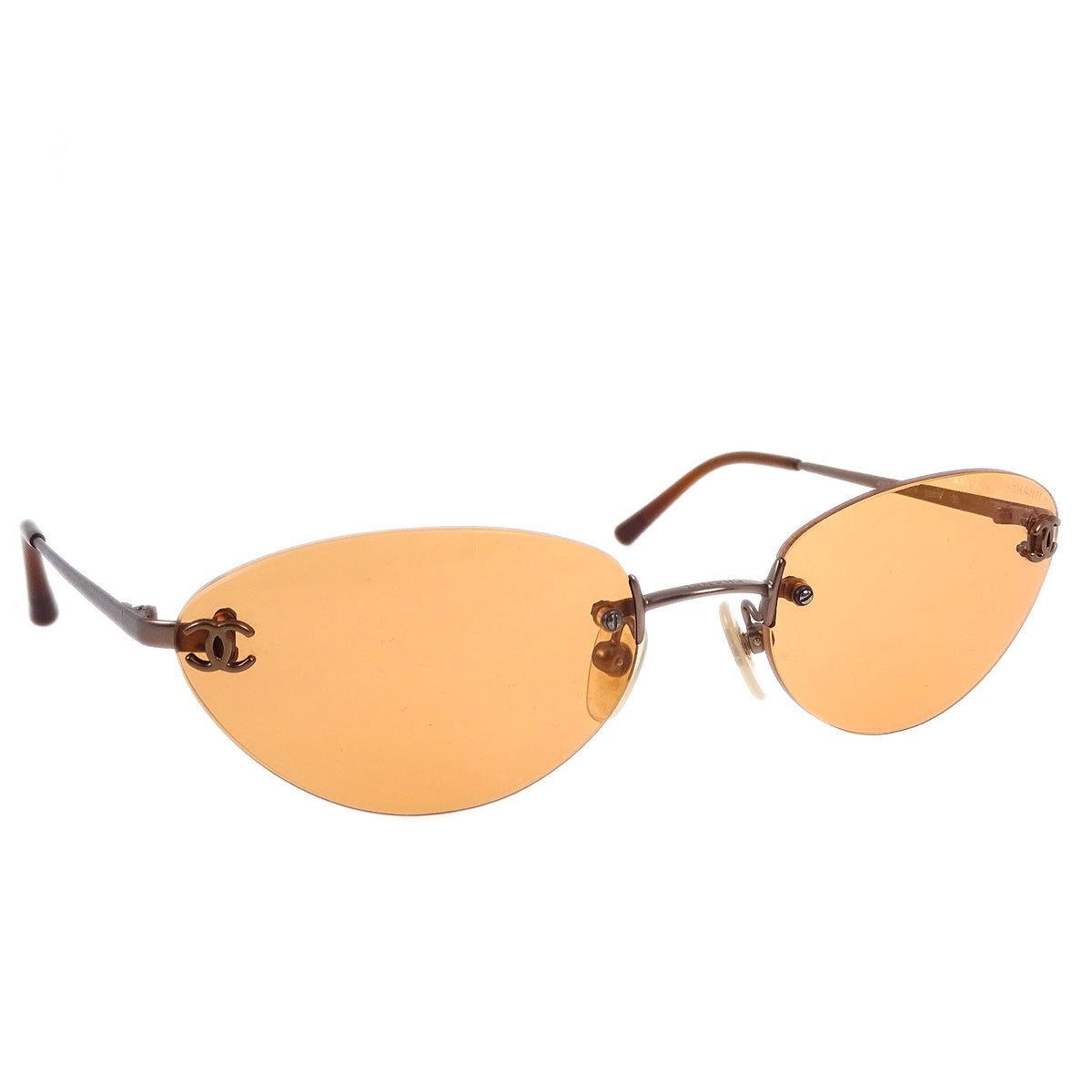 Luxury Chanel Sunglasses Eyewear Orange Small New