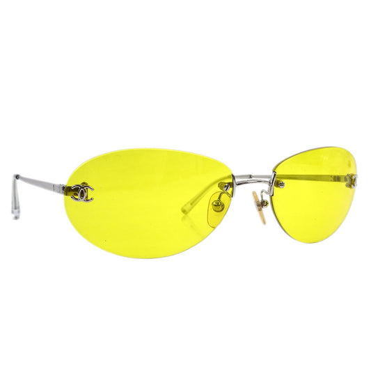 Luxury Chanel Sunglasses Eyewear Yellow Small New