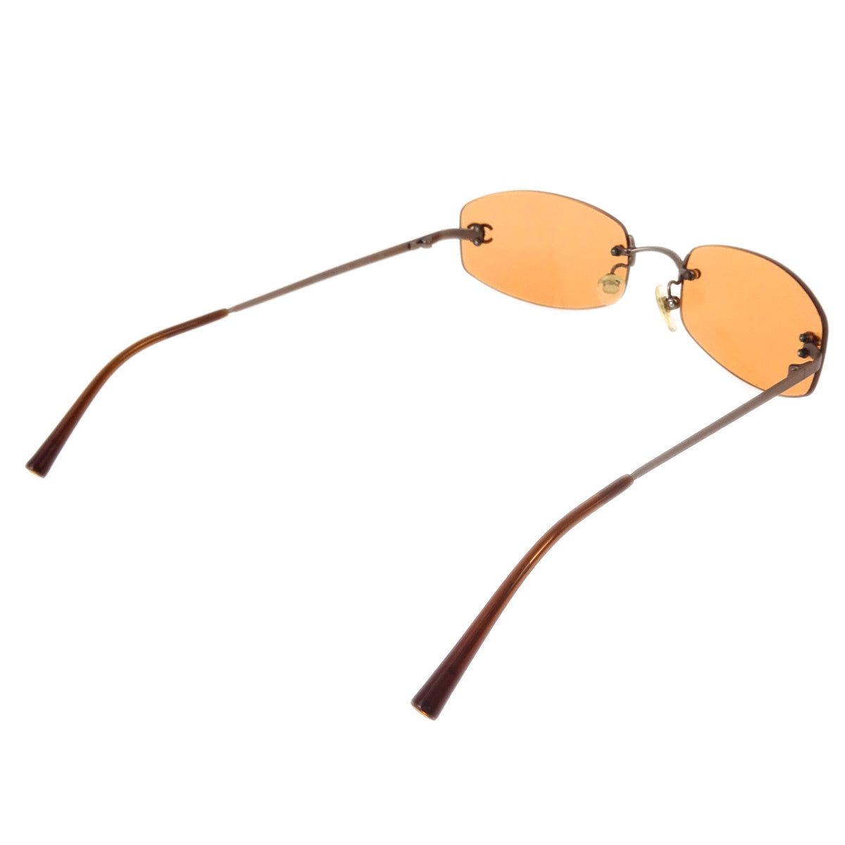 Luxury Chanel Sunglasses Eyewear Orange Small New