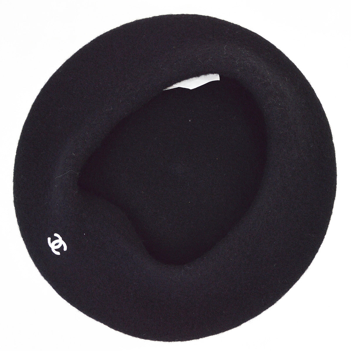Luxury Chanel Black Hat Beret #57 Small New