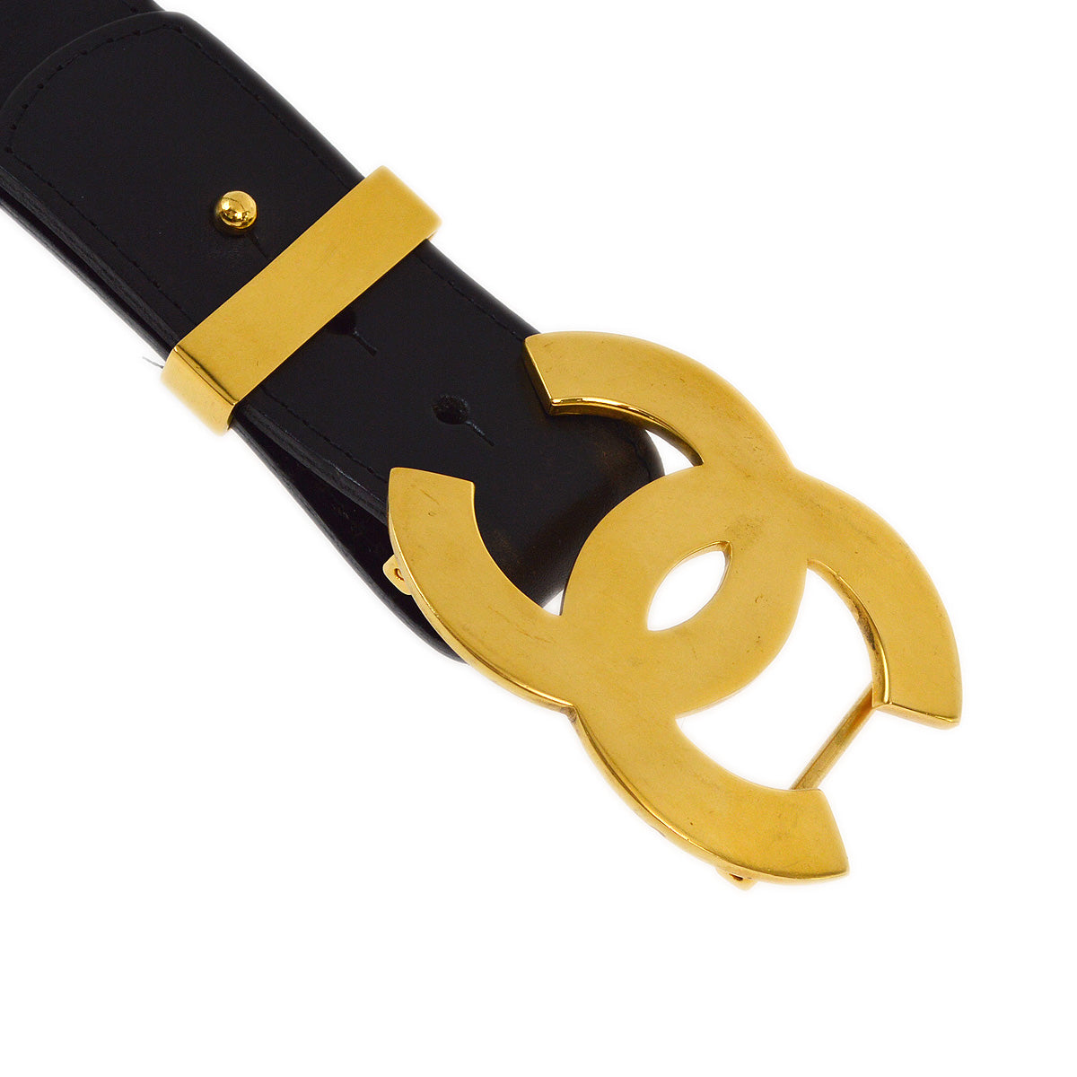 Luxury Chanel Black Belt #65/26 96A Small New