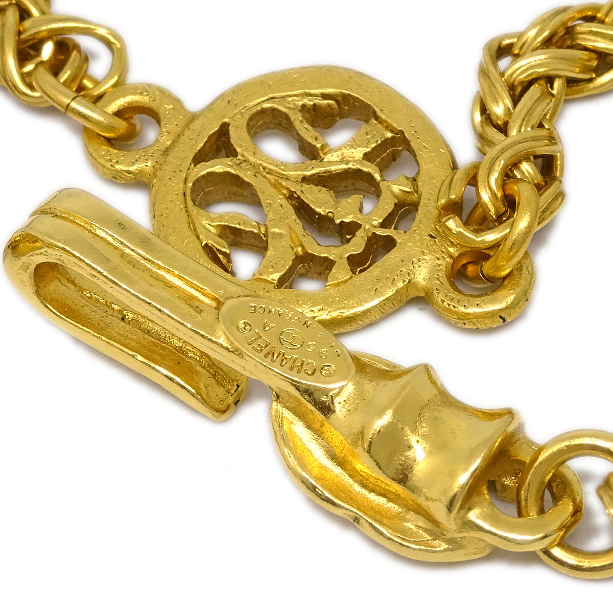 Luxury Chanel Gold Pendant Necklace 95A
