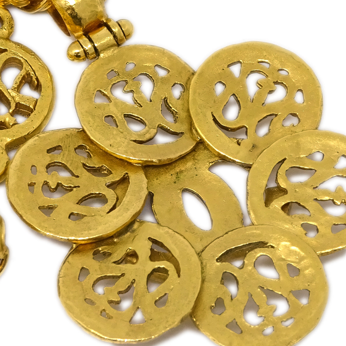 Luxury Chanel Gold Pendant Necklace 95A