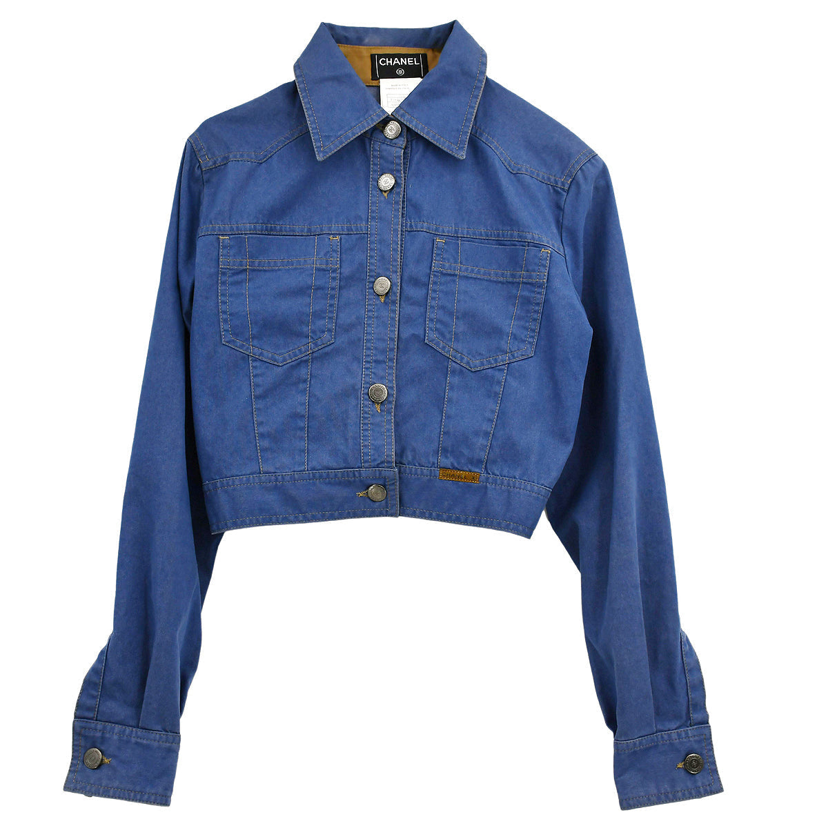Luxury Chanel Single Breasted Jacket Blue 01A #34