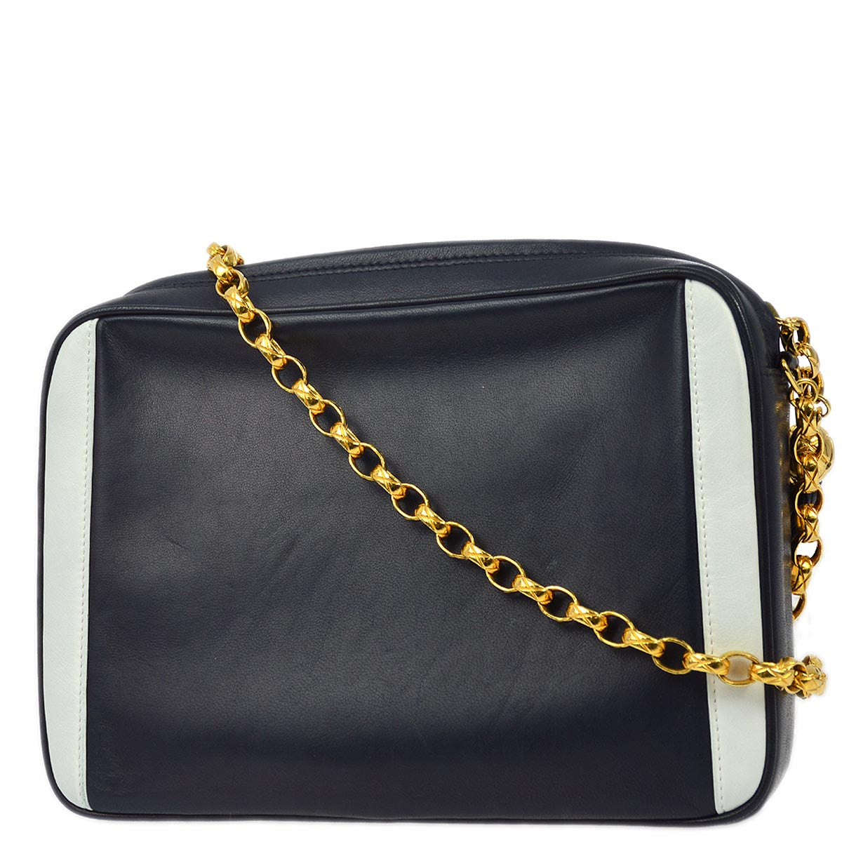 Luxury Chanel 1991-1994 Navy Lambskin Camera Bag Small