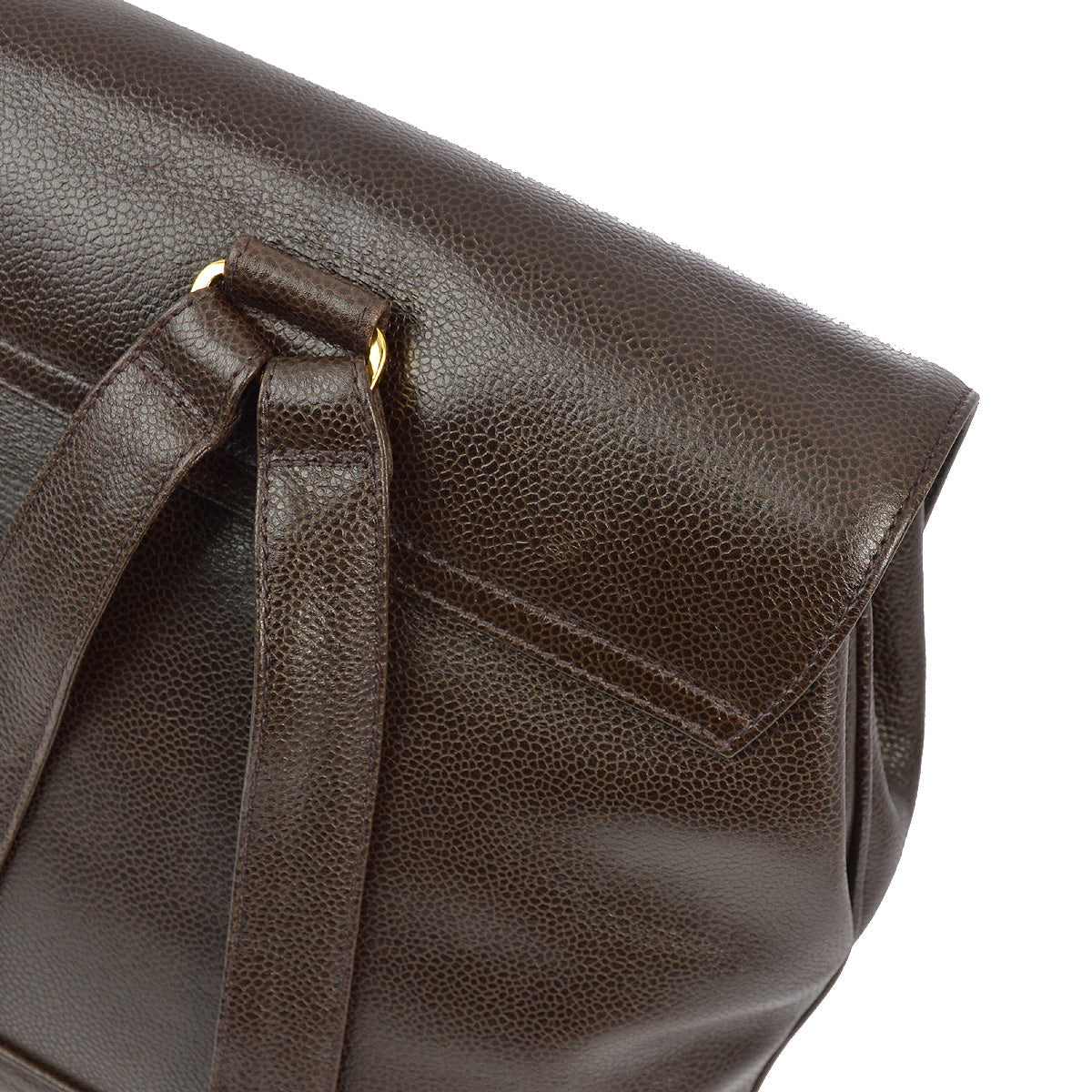 Luxury Chanel 1996-1997 Brown Caviar Triple CC Backpack