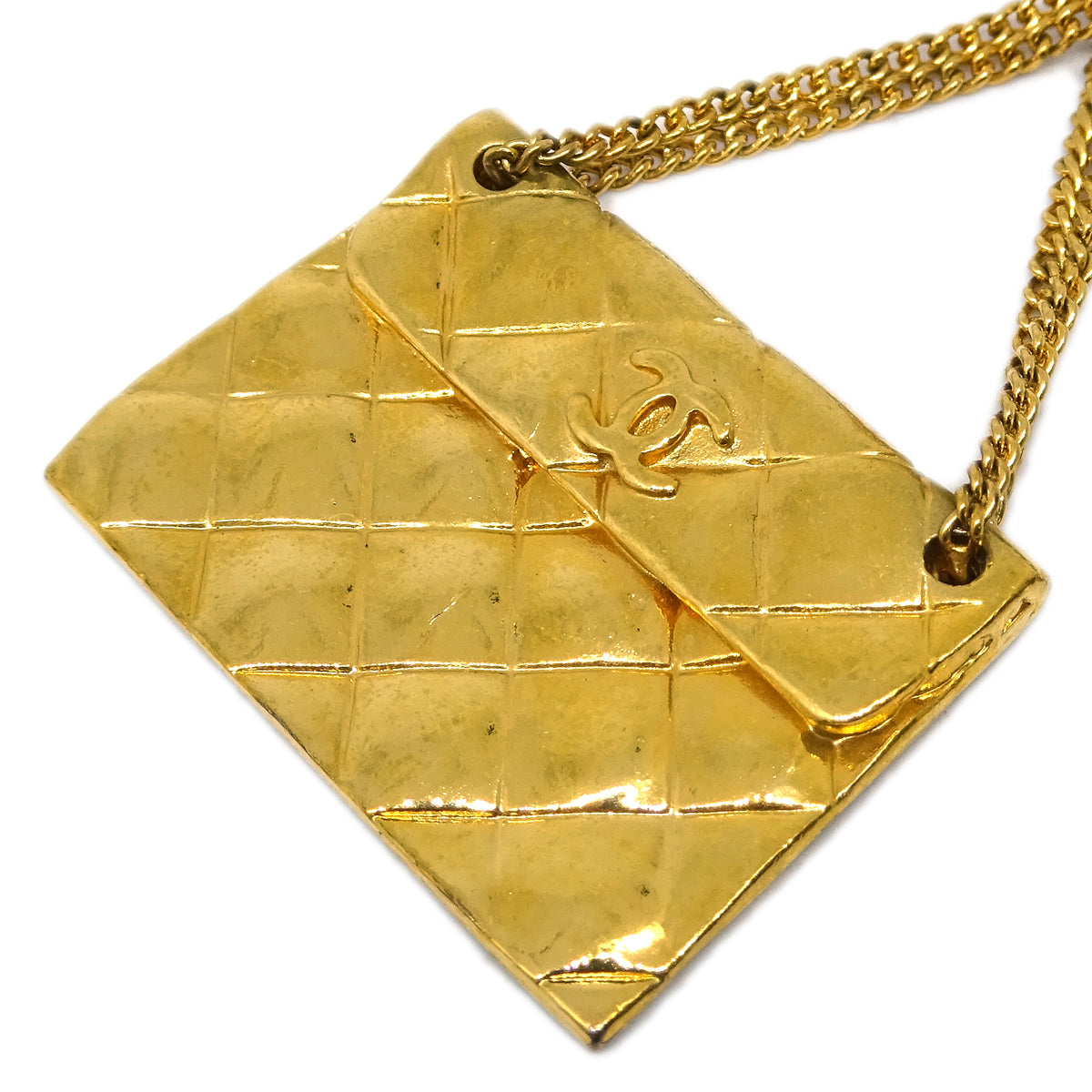 Luxury Chanel Gold Bag Dangle Earrings Clip-On 28