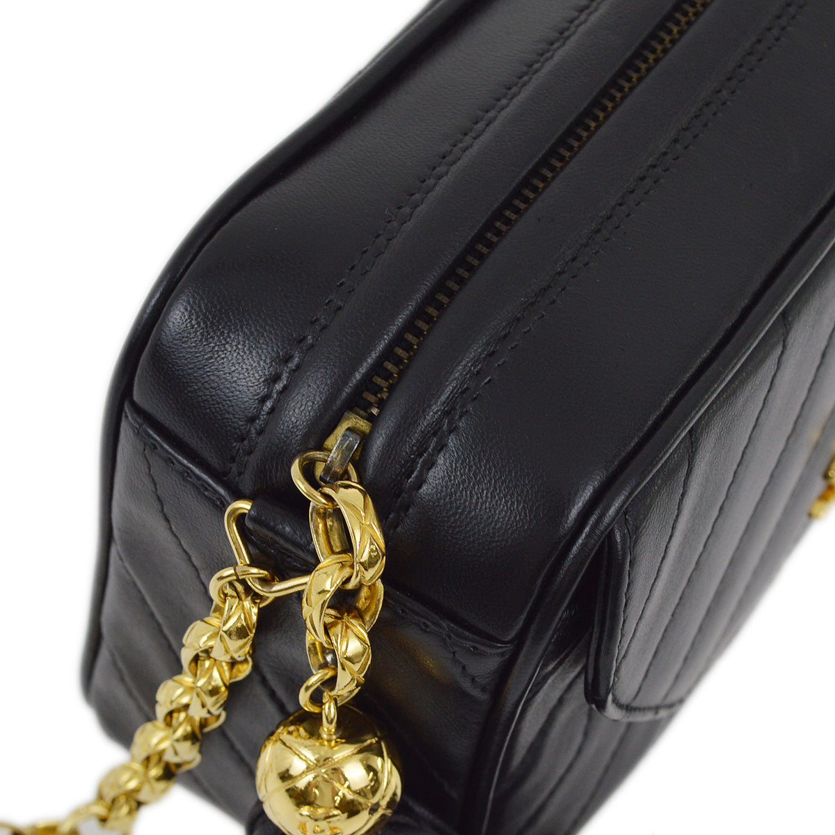 Luxury Chanel 1991-1994 Black Lambskin Camera Bag Mini