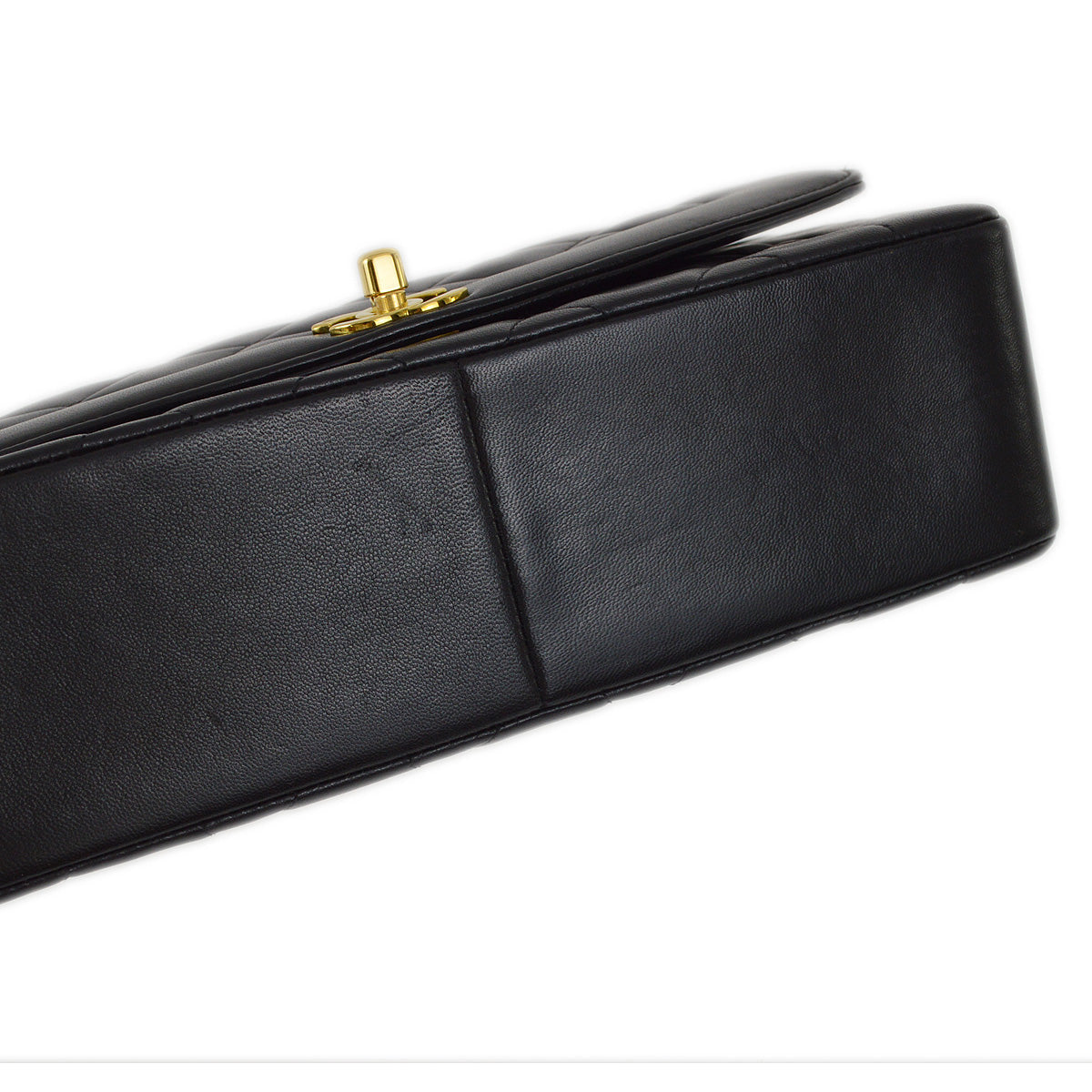 Luxury Chanel 1994-1996 Black Lambskin Medium Diana Shoulder Bag