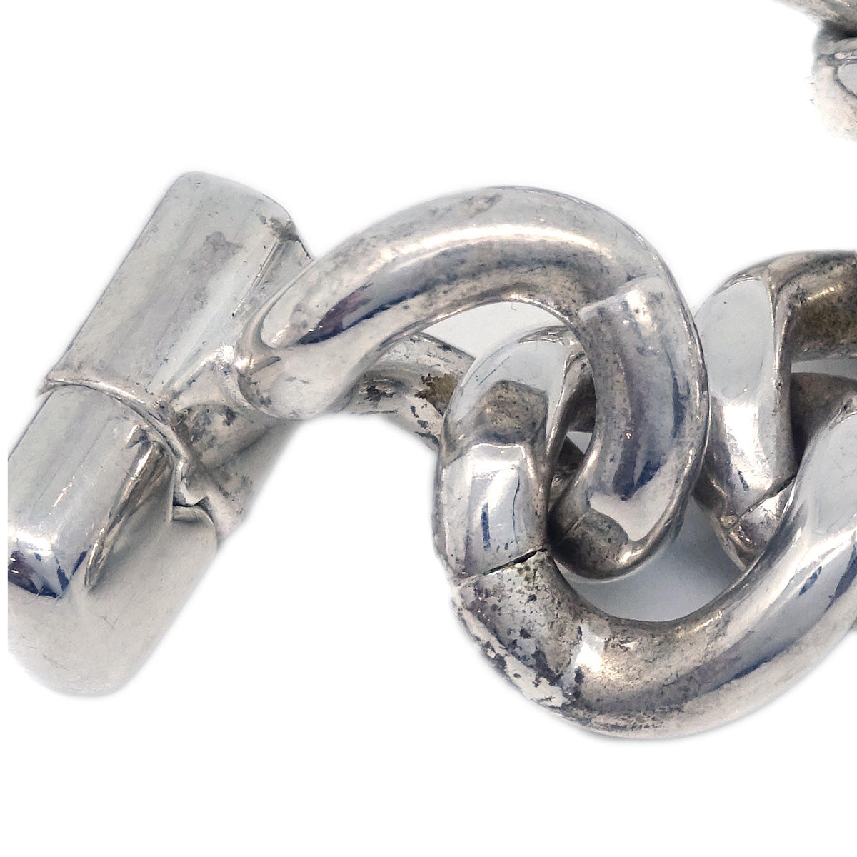 Luxury Chanel Turnlock Bracelet Silver 96P