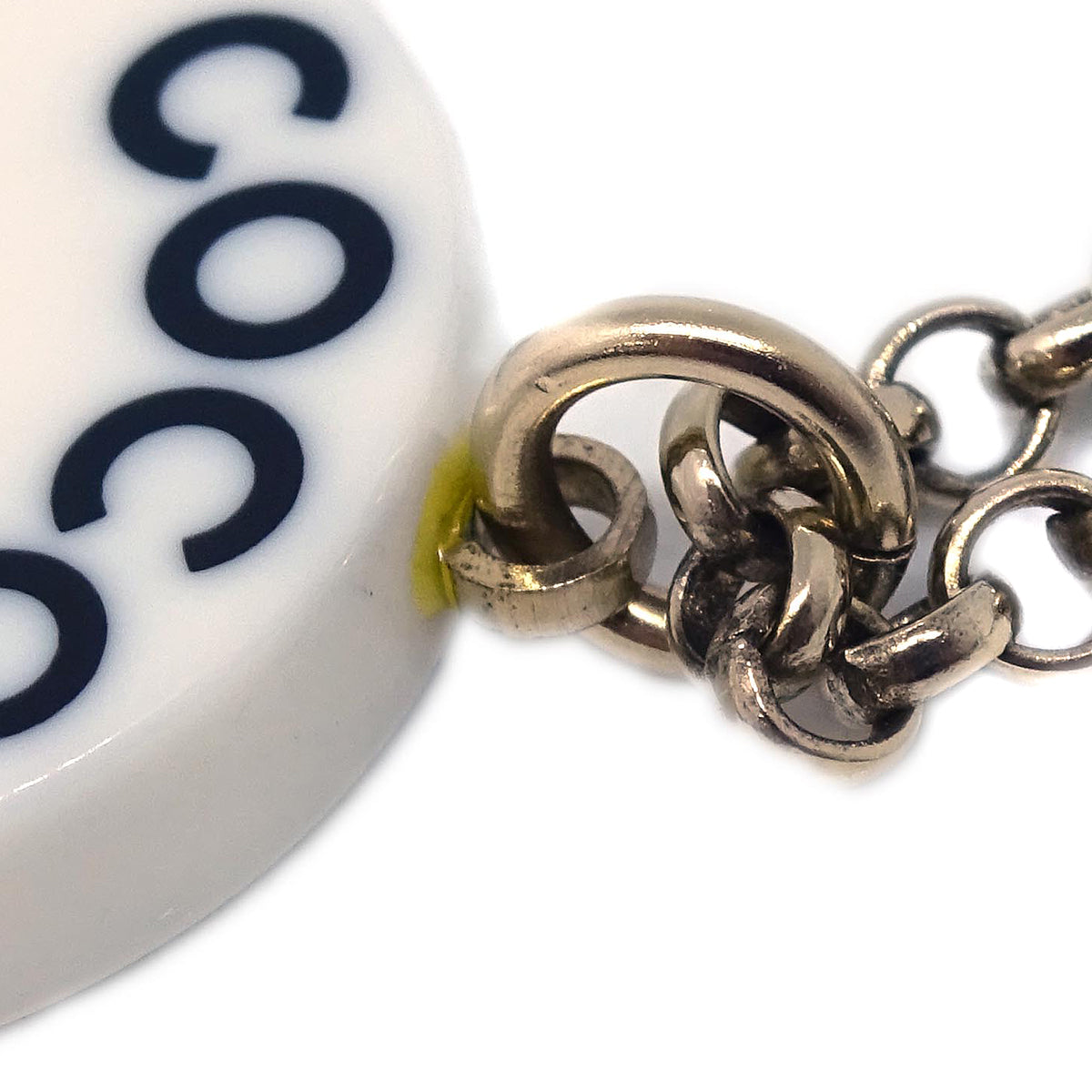 Luxury Chanel Gold White Pendant Necklace 07P