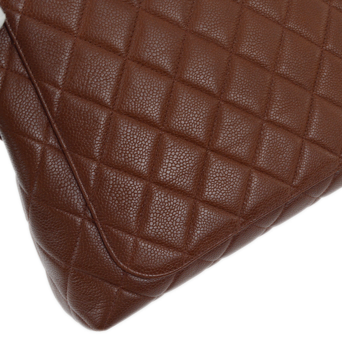 Luxury Chanel 2000-2002 Brown Caviar Kelly Handbag