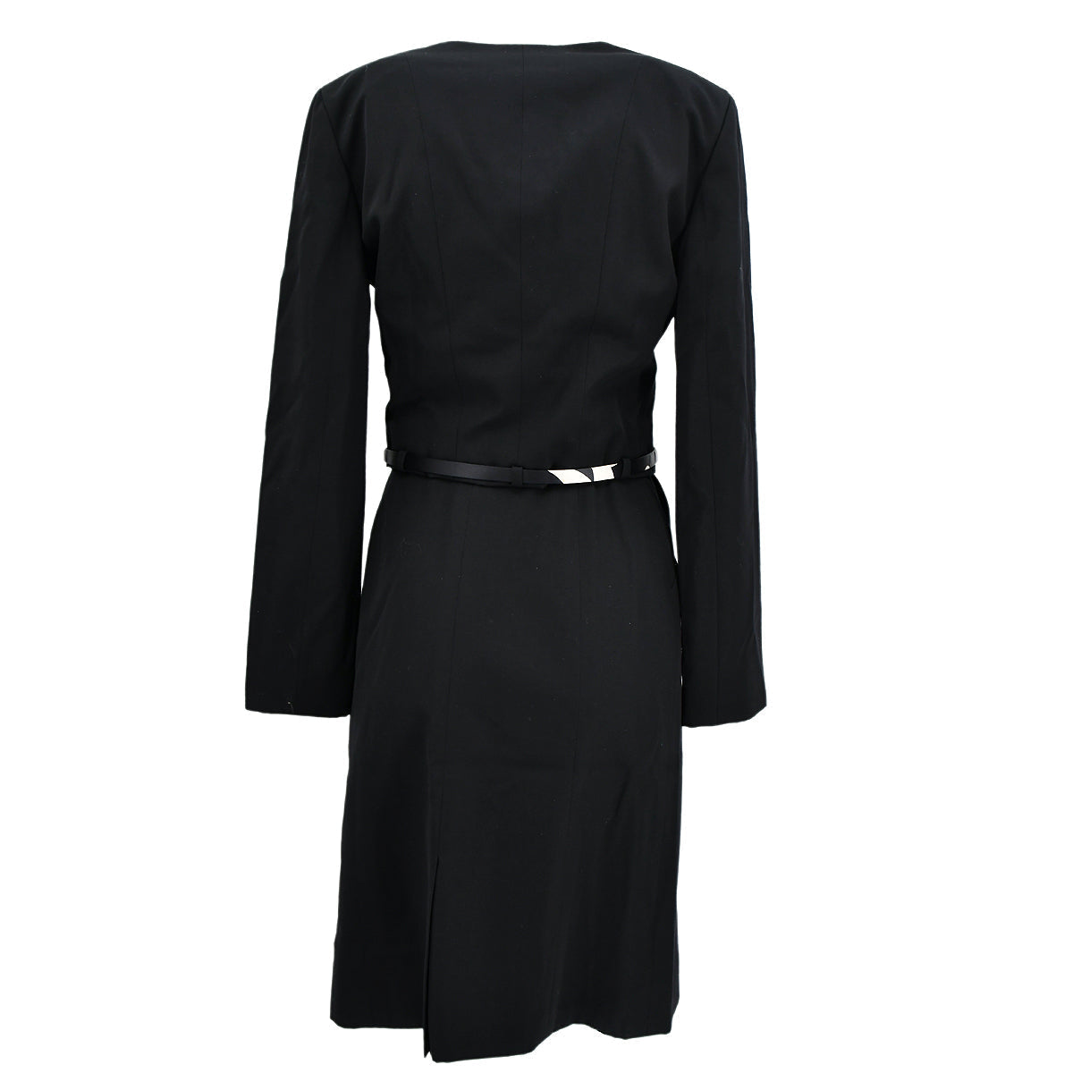 Luxury Chanel Setup Suit Jacket Skirt Black 00T #38