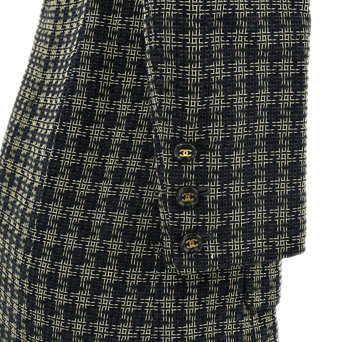Luxury Chanel Single Breasted Jacket Black 95A #36