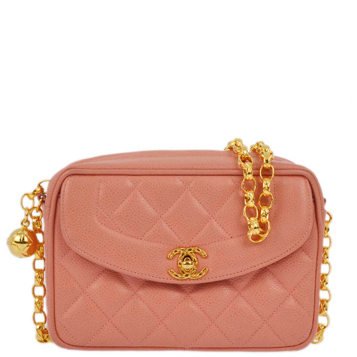 Luxury Chanel 1991-1994 Pink Caviar Camera Bag Mini