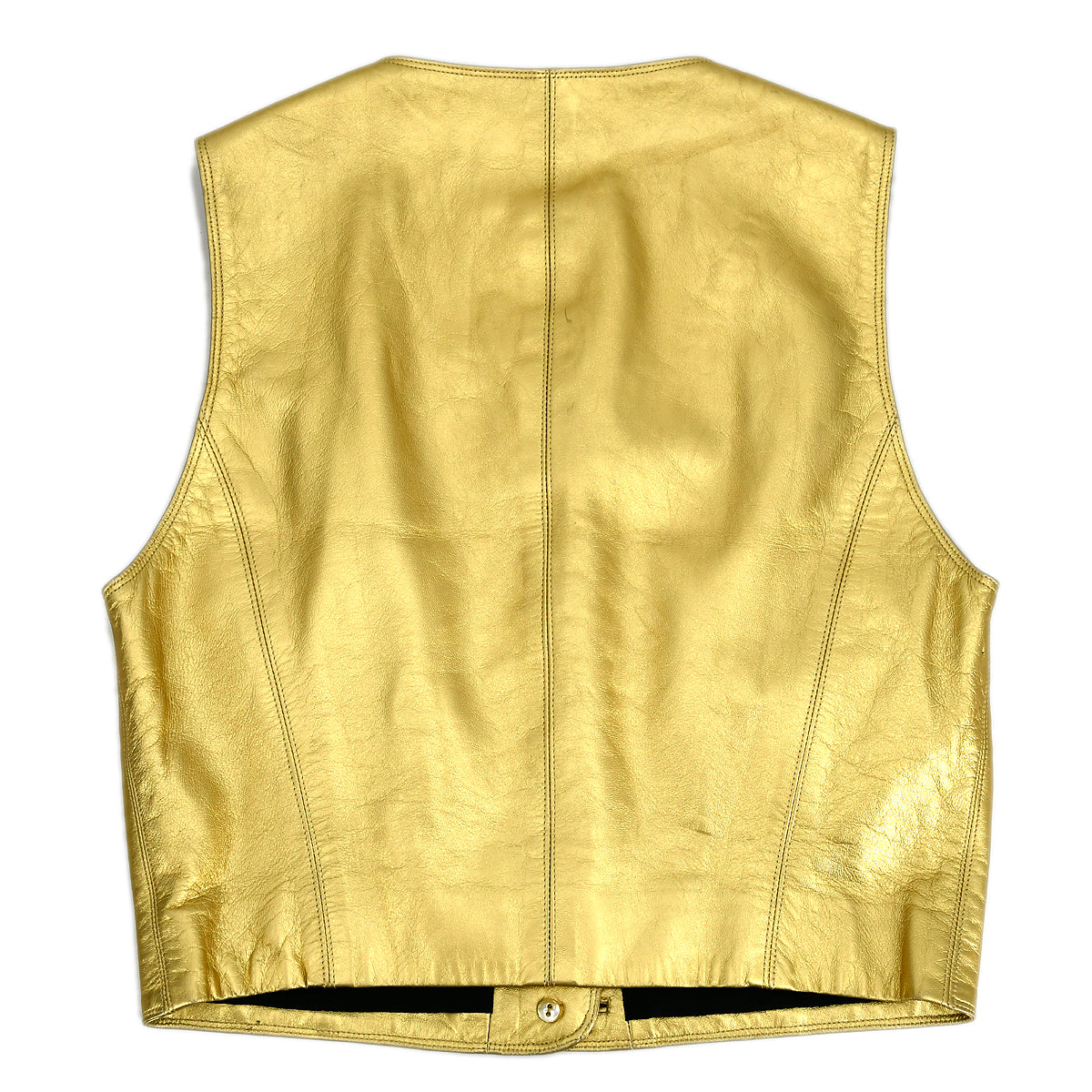 Luxury Chanel Sleeveless Vest Jacket Gold 94A #42