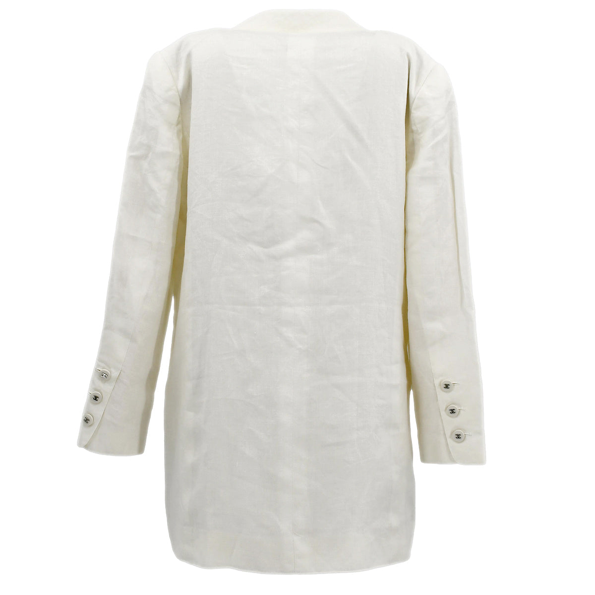 Luxury Chanel Single Breasted Jacket White 96P #40
