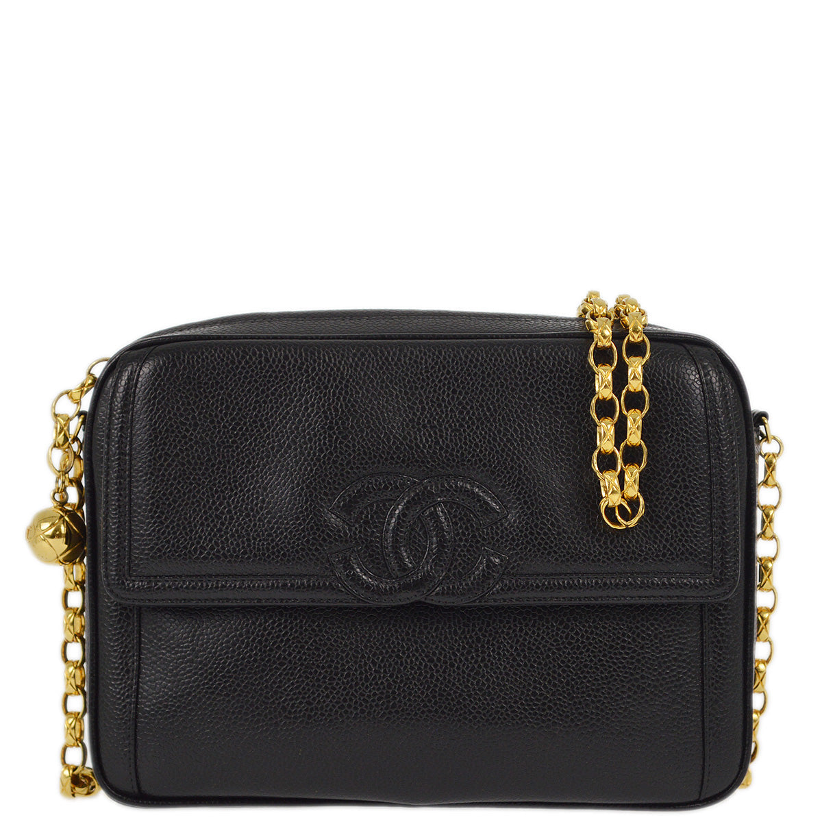 Luxury Chanel 1991-1994 Black Caviar Camera Bag Small