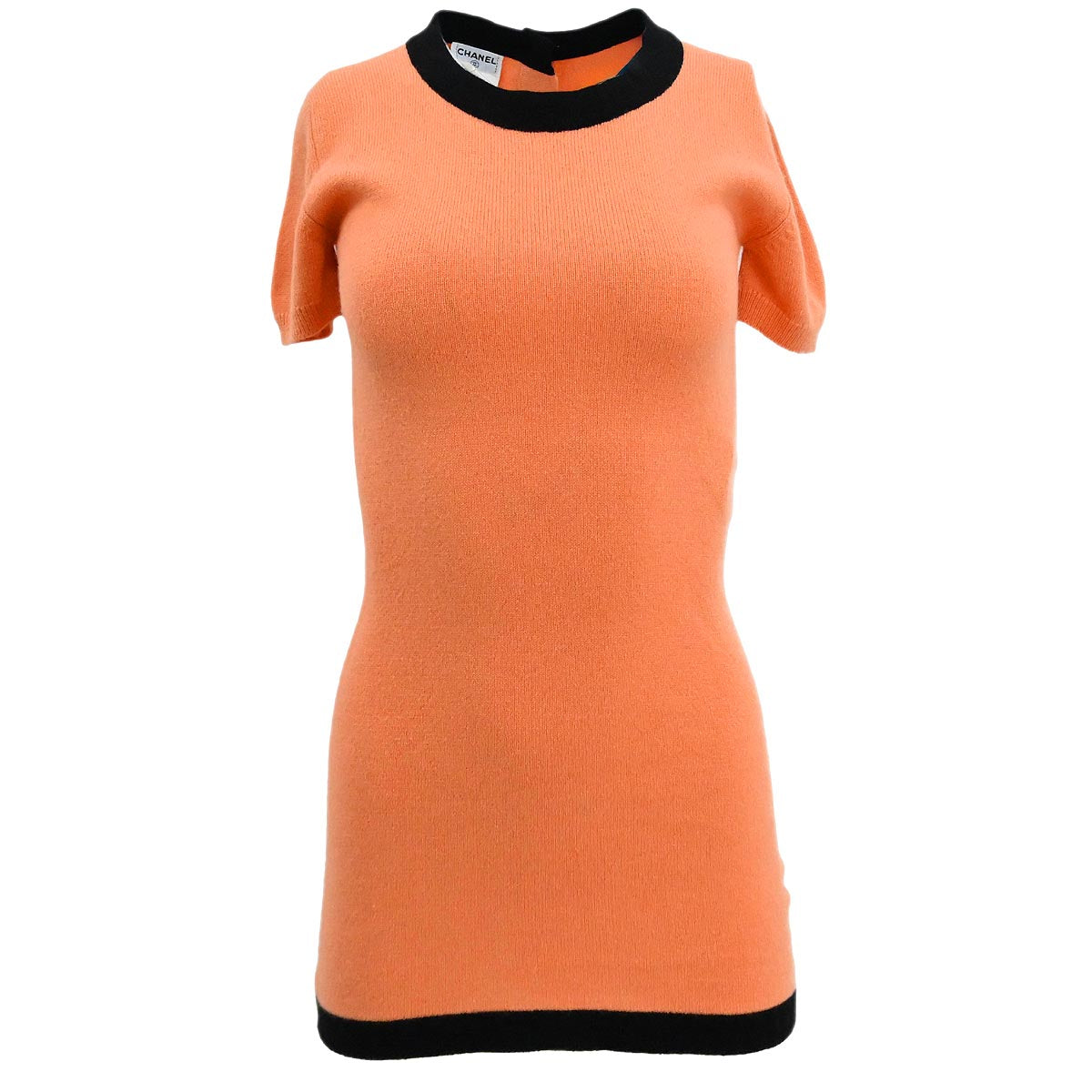 Luxury Chanel Set Cardigan Short Sleeve Dress Orange 95A #38