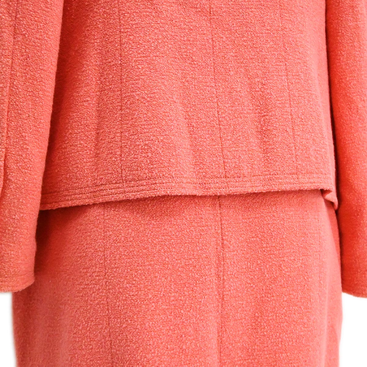 Luxury Chanel Setup Suit Jacket Skirt Pink 96C #42