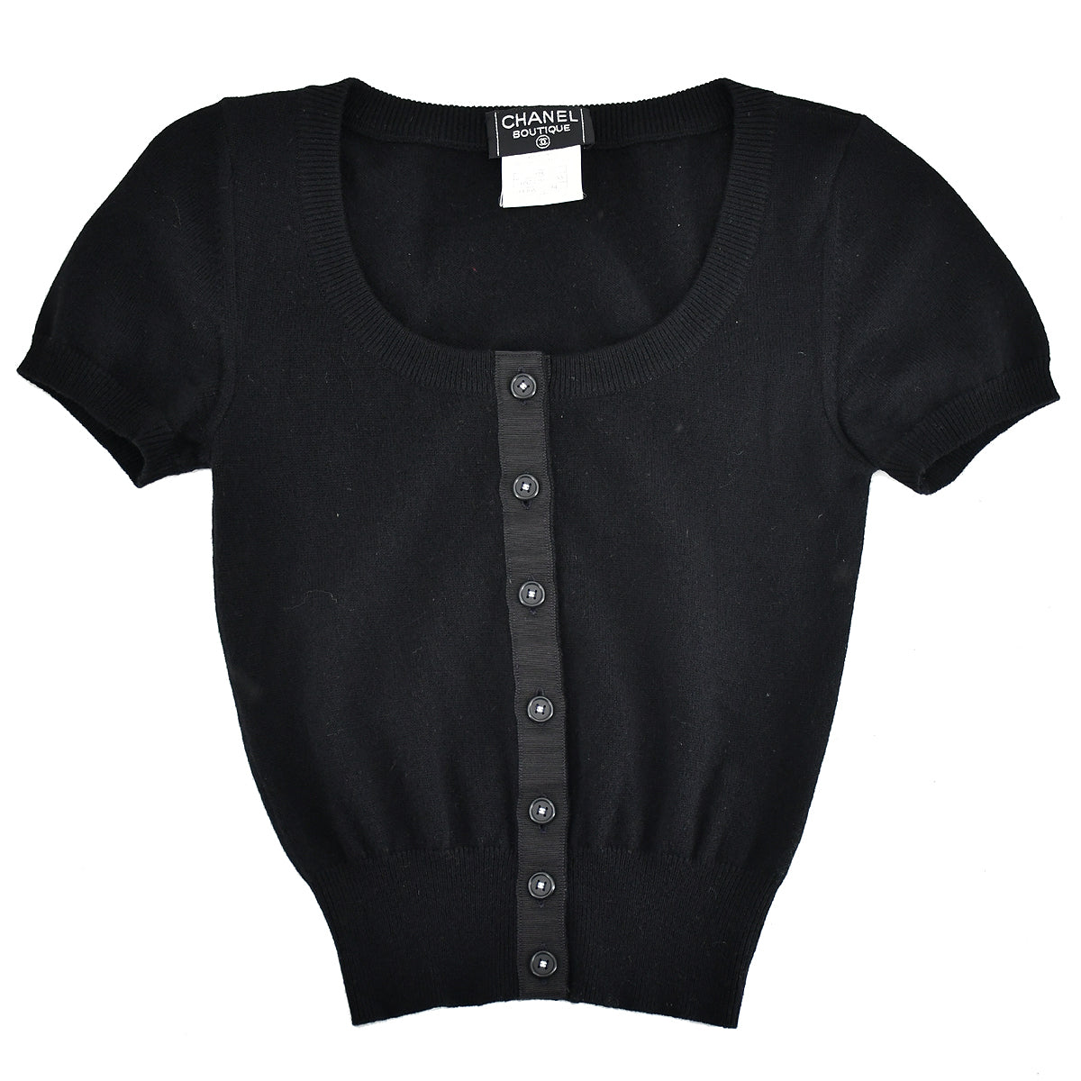 Luxury Chanel Cardigan Black 95A #34