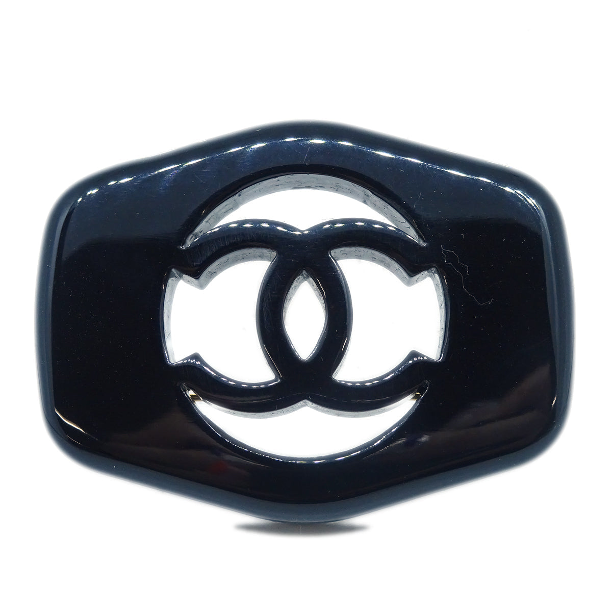 Luxury Chanel Brooch Pin Black 97P