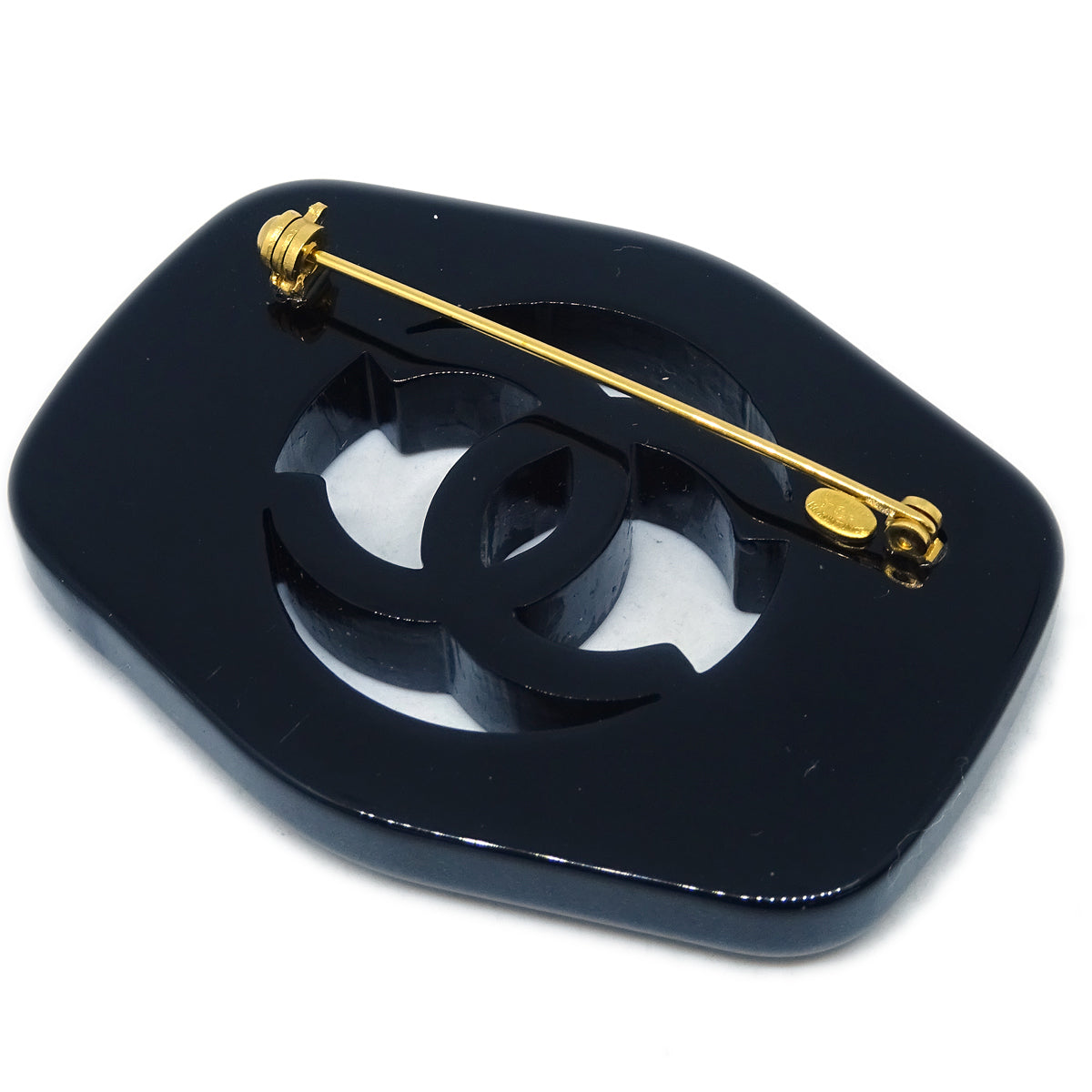 Luxury Chanel Brooch Pin Black 97P