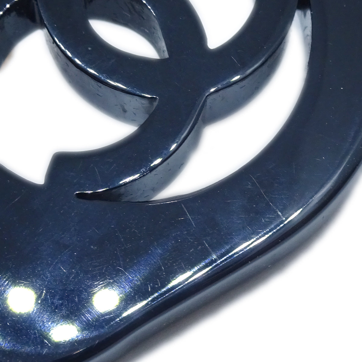 Luxury Chanel Brooch Pin Black 97P
