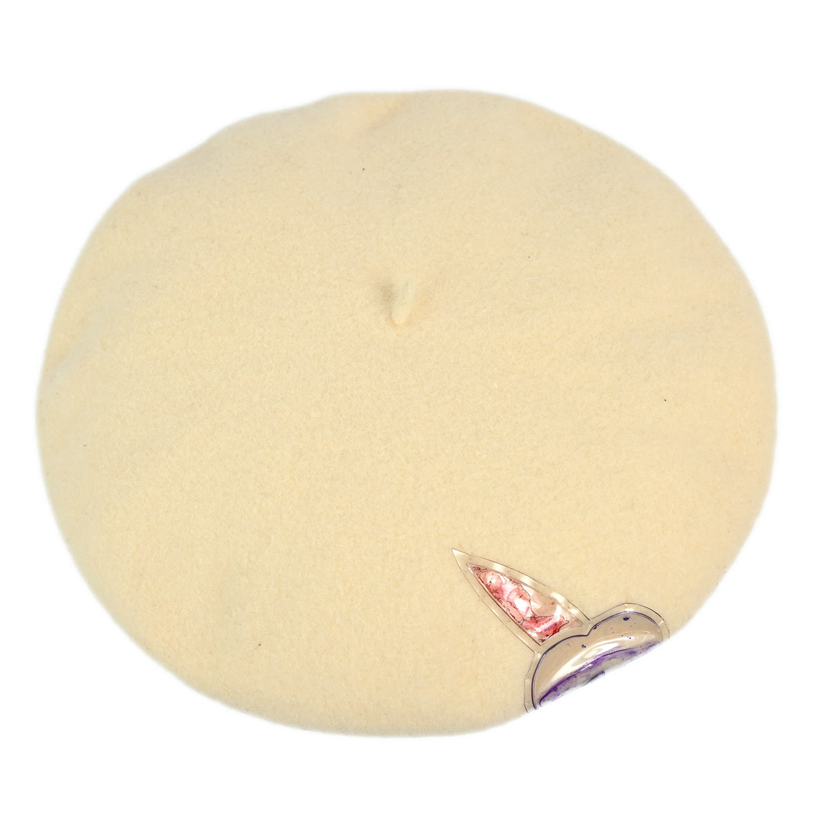Luxury Chanel Ivory Hat Beret Small New