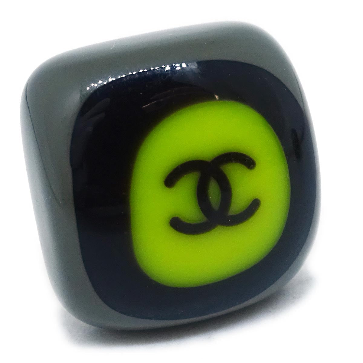 Luxury Chanel Square Piercing Earrings Black 03P