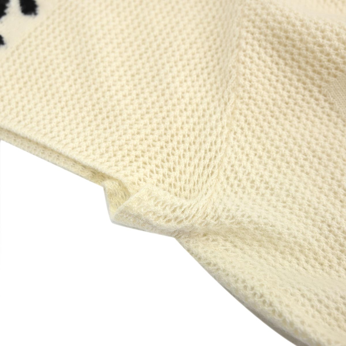Luxury Chanel Short Sleeve Sweater Knit Top Ivory 01C #46