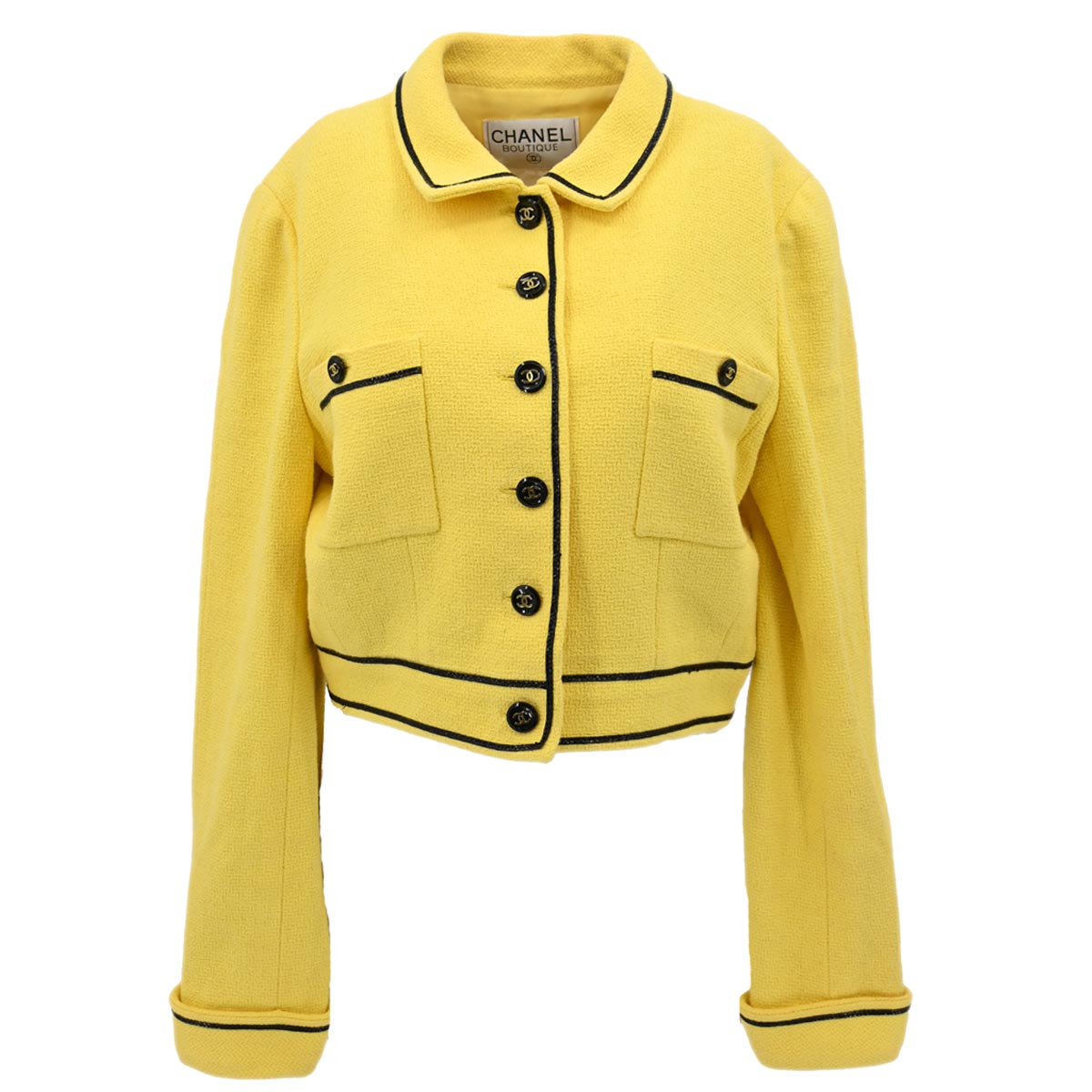 Luxury Chanel Single Breasted Jacket Yellow P95 #44