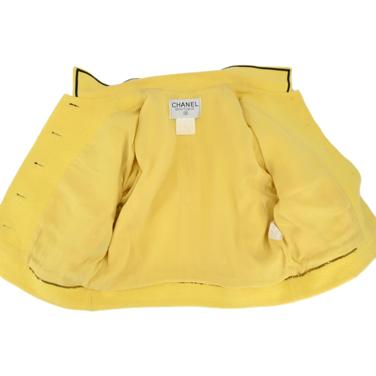 Luxury Chanel Single Breasted Jacket Yellow P95 #44