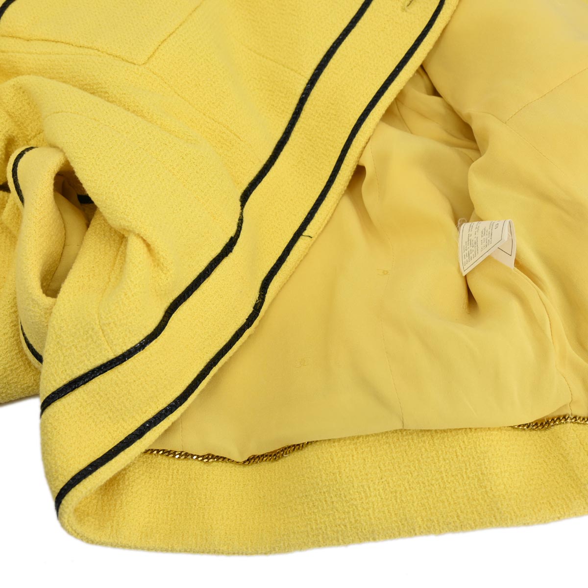 Luxury Chanel Single Breasted Jacket Yellow P95 #44