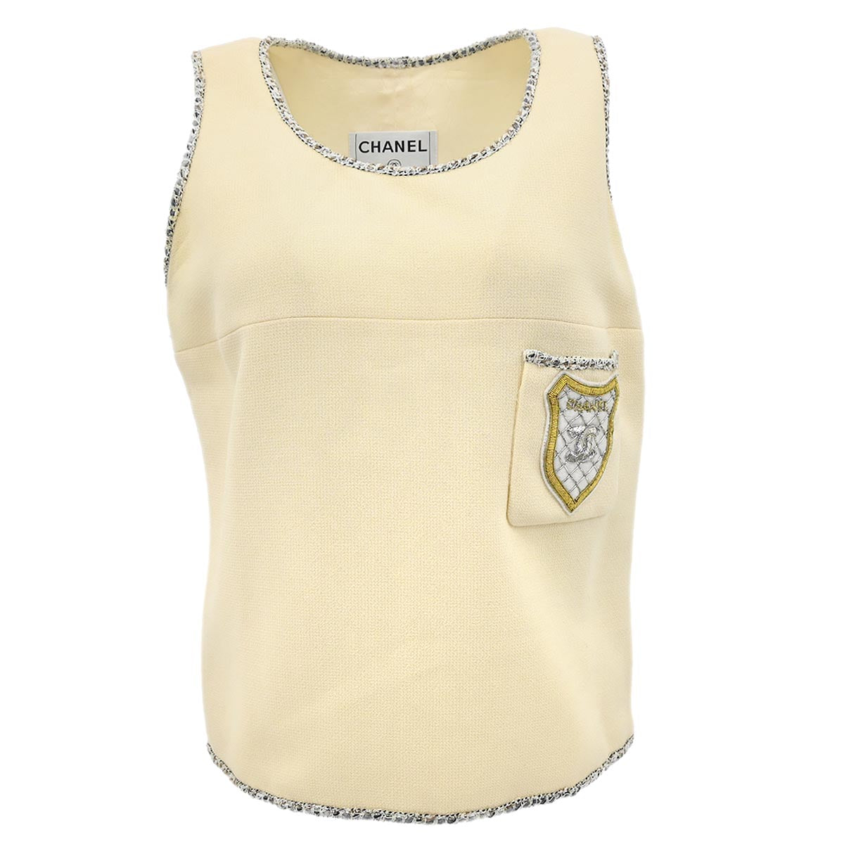 Luxury Chanel Sleeveless Top Ivory 05C #42