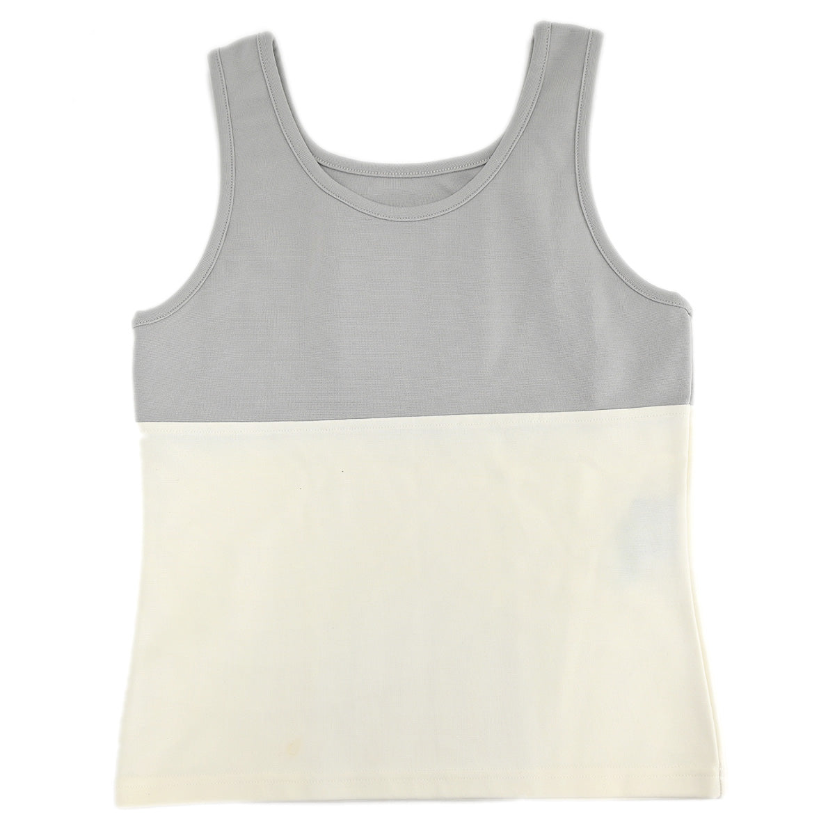 Luxury Chanel Sport Line Sleeveless Top Gray White 01P #38